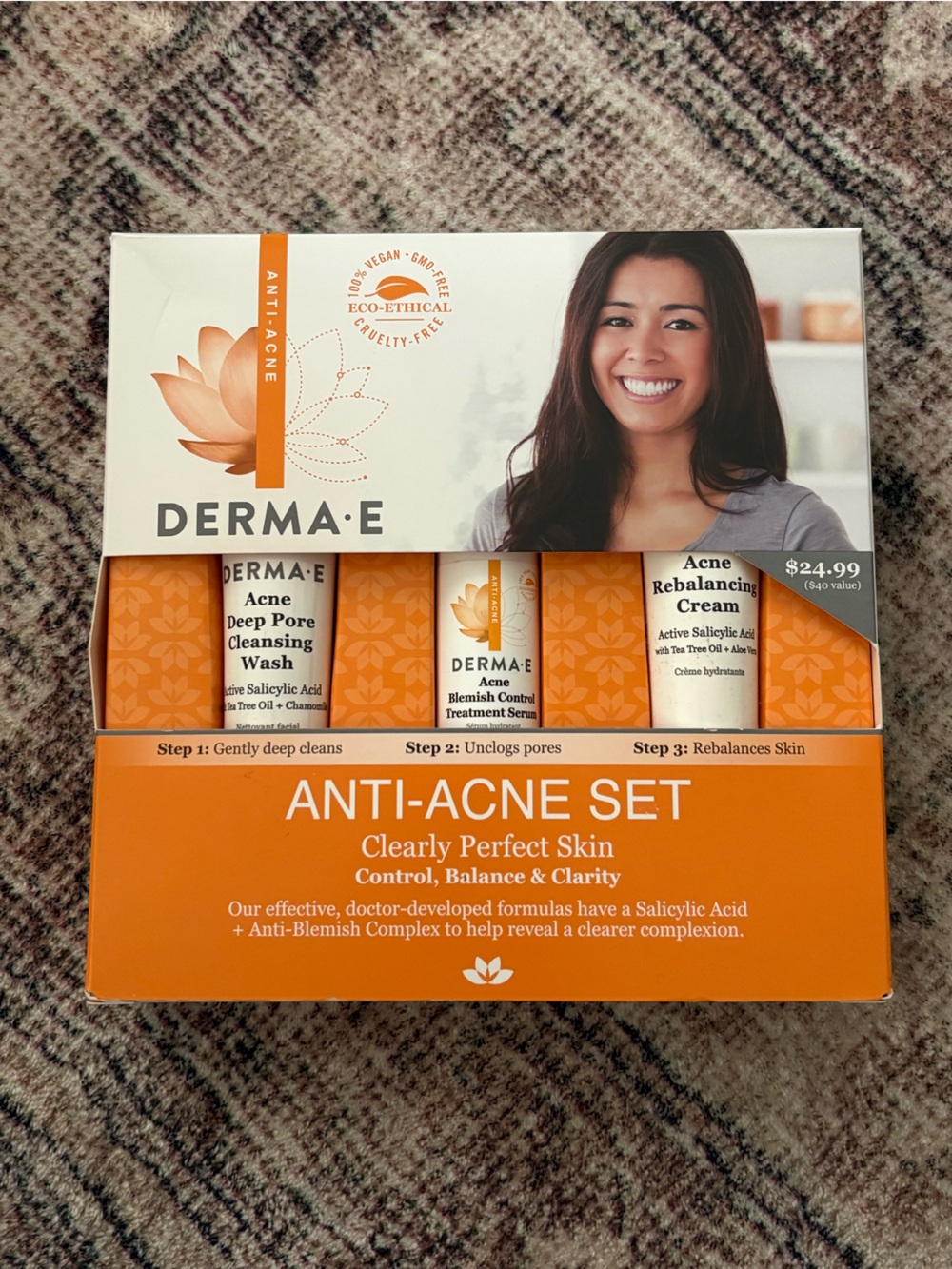 Derma E Anti-Acne Set — Orange Acne Clarifying Trio
